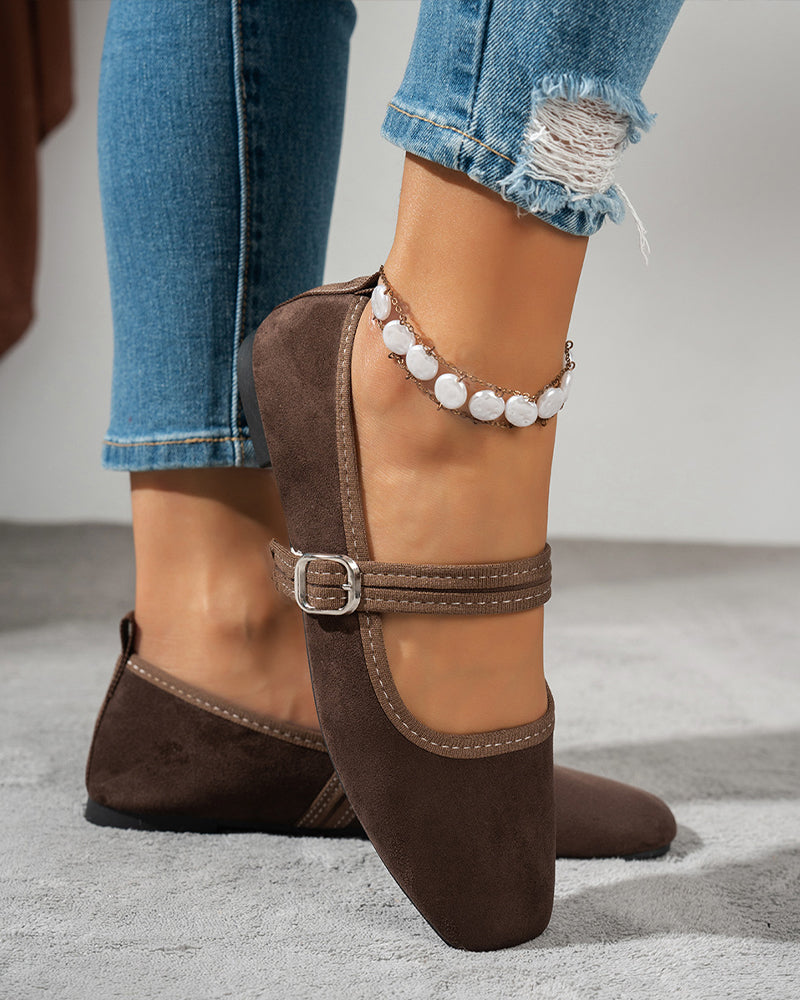 Zapatos Mary Jane de Punta Cuadrada