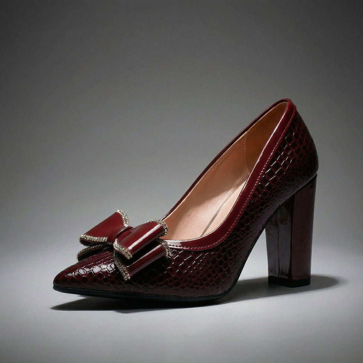 Cecilia | Zapatos de Salón con Lazo Brillante, Sofisticados