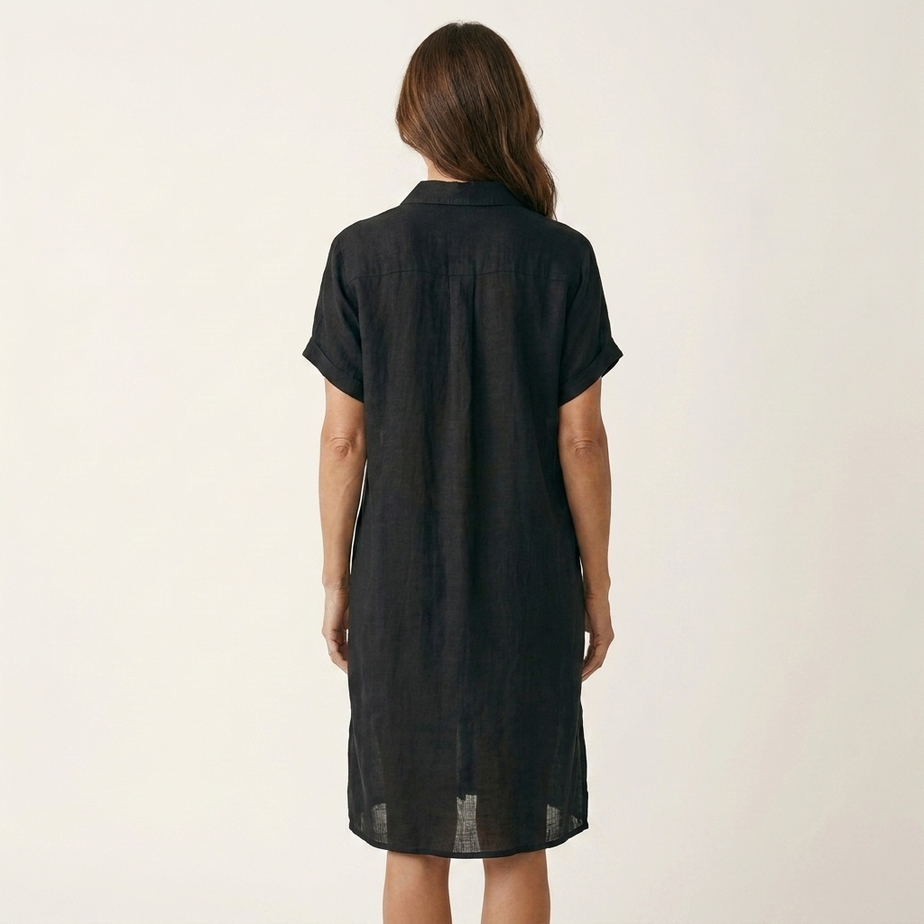 Nidalie | Vestido Camisero Midi con Puños Vueltos, Fresco y Casual