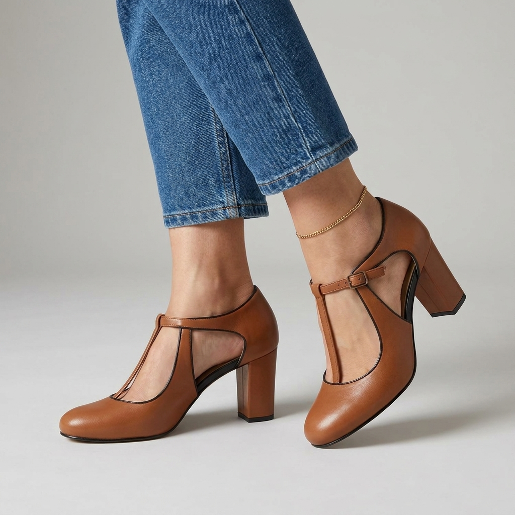 Lunavia | Sandalias de Tacón Ancho, Elegantes