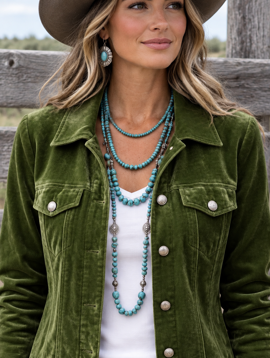 Dianne | Chaqueta de Terciopelo con Botones, Vintage