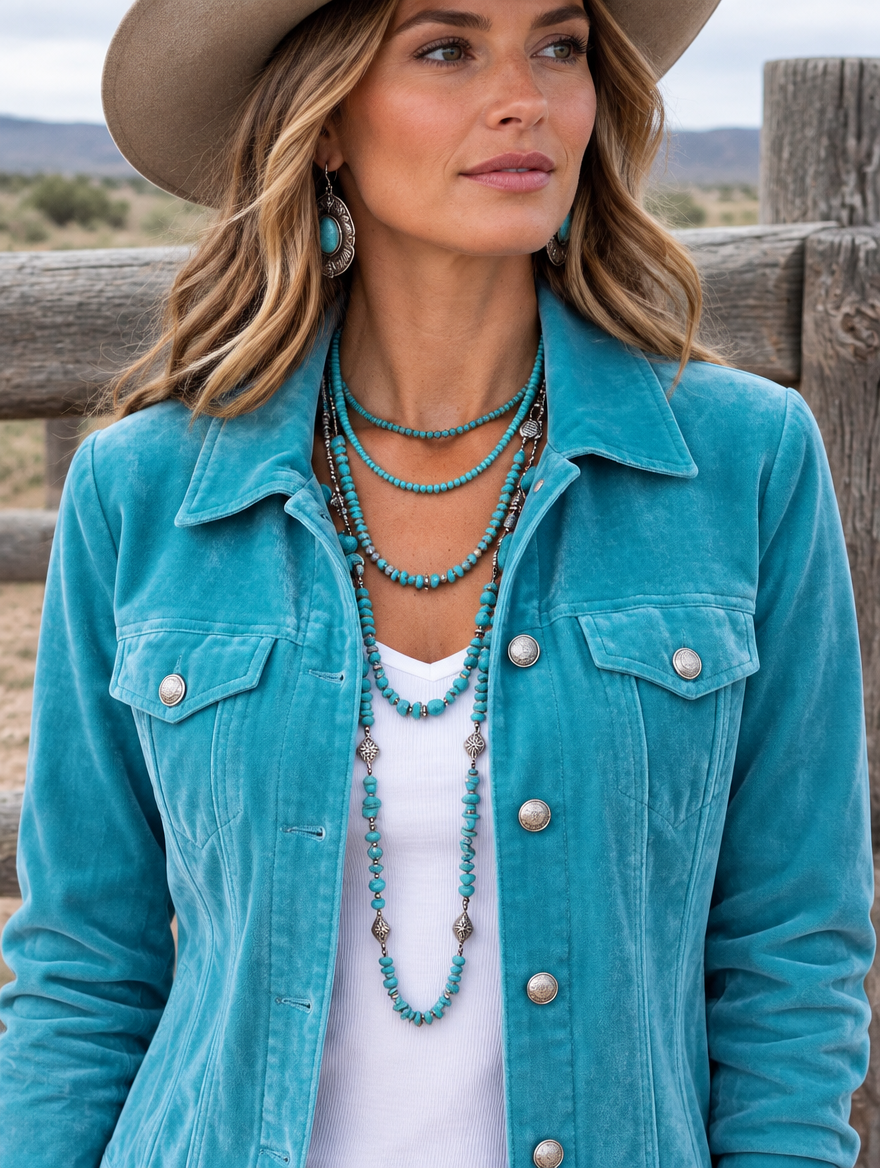 Dianne | Chaqueta de Terciopelo con Botones, Vintage