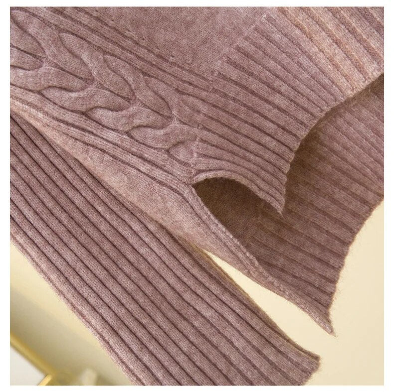 Milagros | Conjunto de Jersey de Cuello Alto y Pantalón Acampanado, Acogedor