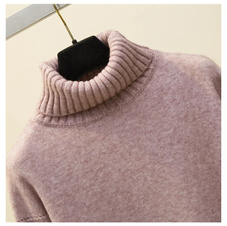 Milagros | Conjunto de Jersey de Cuello Alto y Pantalón Acampanado, Acogedor