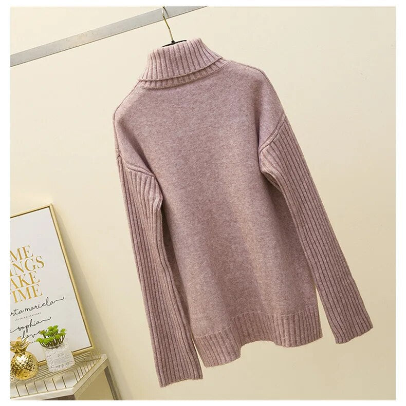 Milagros | Conjunto de Jersey de Cuello Alto y Pantalón Acampanado, Acogedor