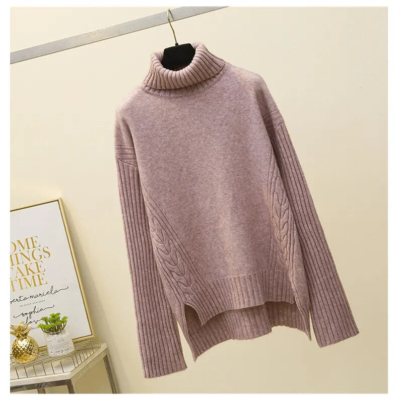 Milagros | Conjunto de Jersey de Cuello Alto y Pantalón Acampanado, Acogedor
