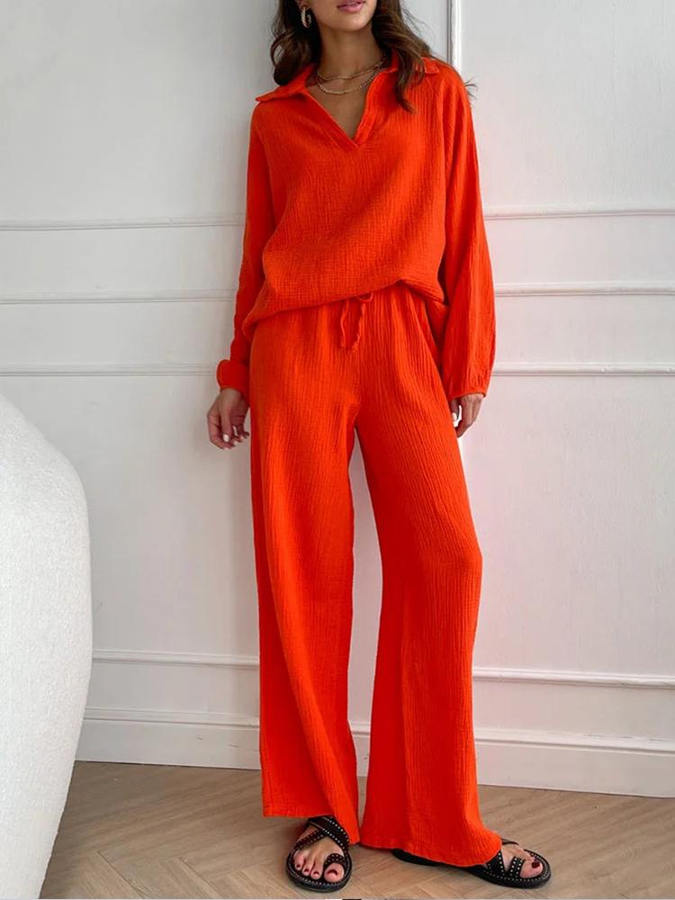 Gadea | Conjunto de Camisa y Pantalón Ancho, Cómodo