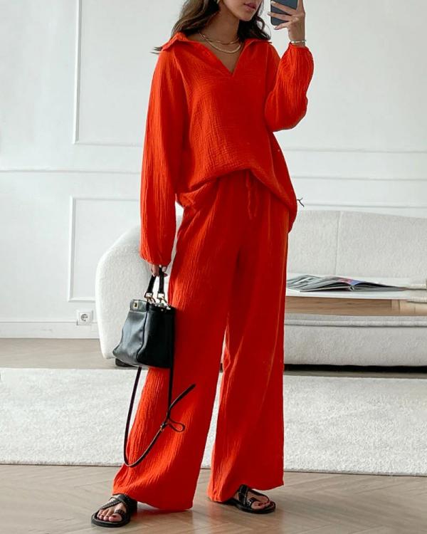 Gadea | Conjunto de Camisa y Pantalón Ancho, Cómodo