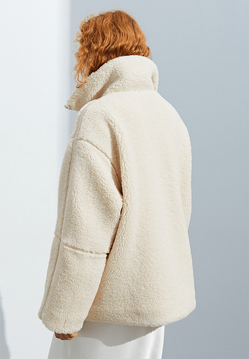 Raffaella | Chaqueta Teddy con Doble Cremallera, Acogedora