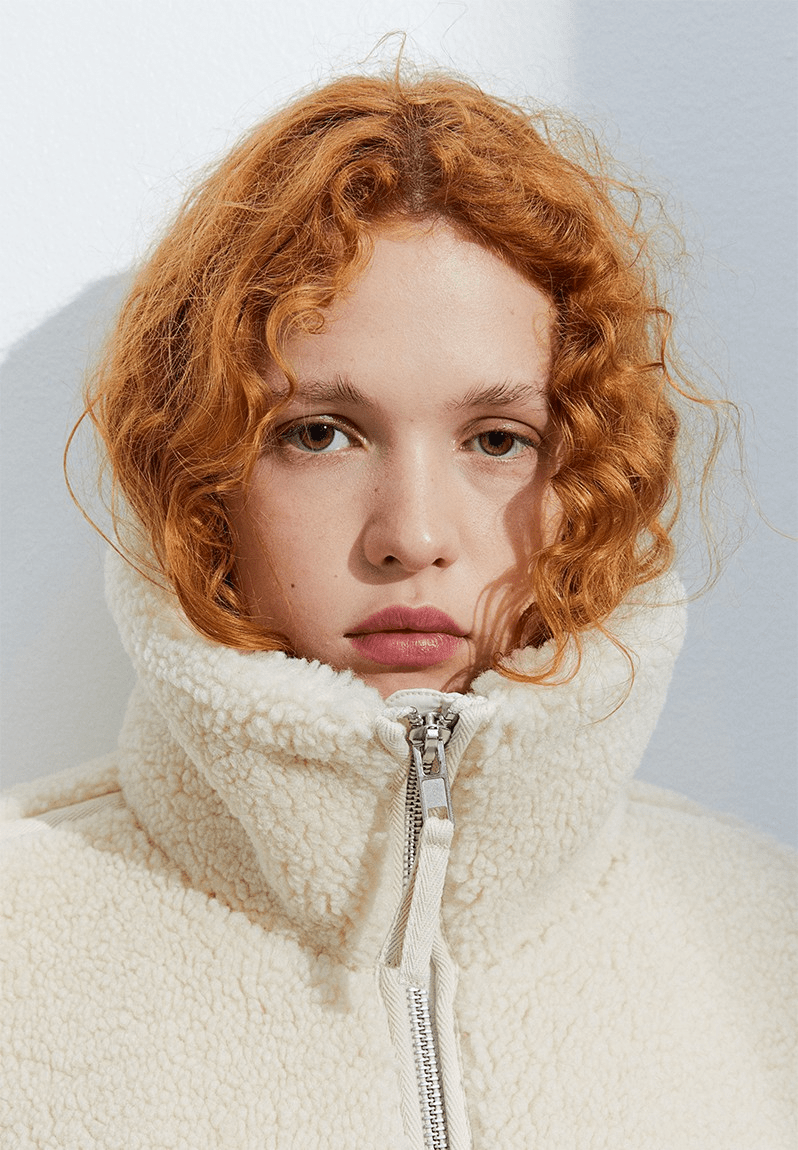 Raffaella | Chaqueta Teddy con Doble Cremallera, Acogedora
