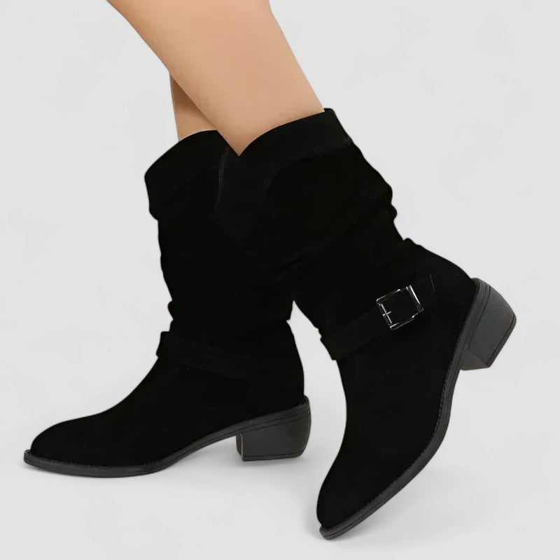 Clarissa | Botas Camperas Ortopédicas Efecto Terciopelo, Cómodas