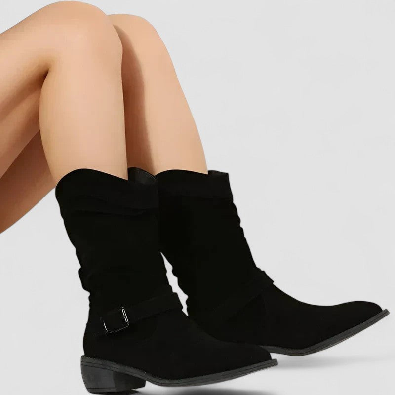 Clarissa | Botas Camperas Ortopédicas Efecto Terciopelo, Cómodas