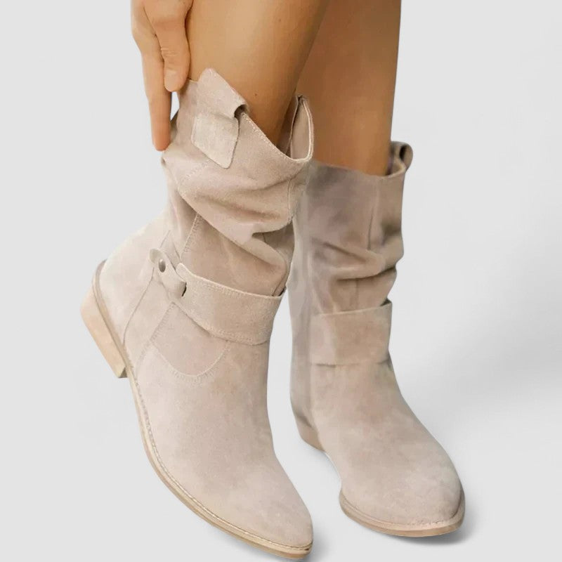 Clarissa | Botas Camperas Ortopédicas Efecto Terciopelo, Cómodas