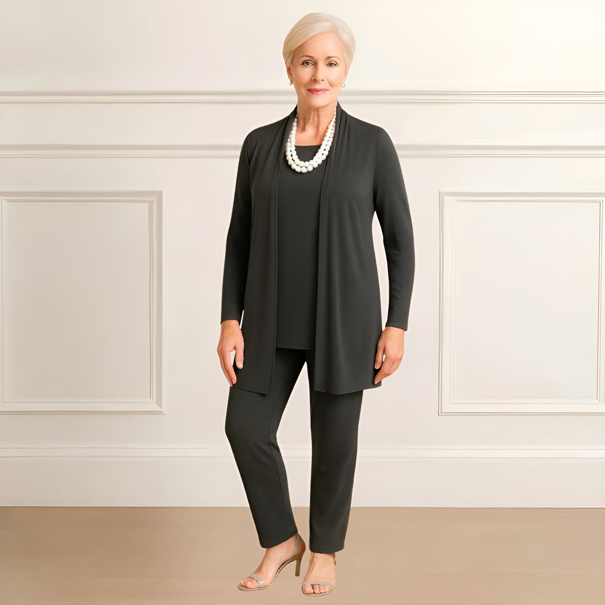 Corina | Conjunto de Cárdigan y Pantalón, Favorecedor