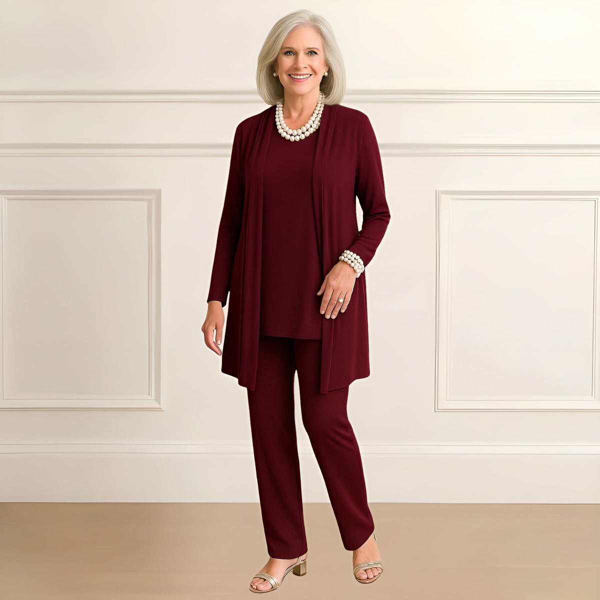 Corina | Conjunto de Cárdigan y Pantalón, Favorecedor