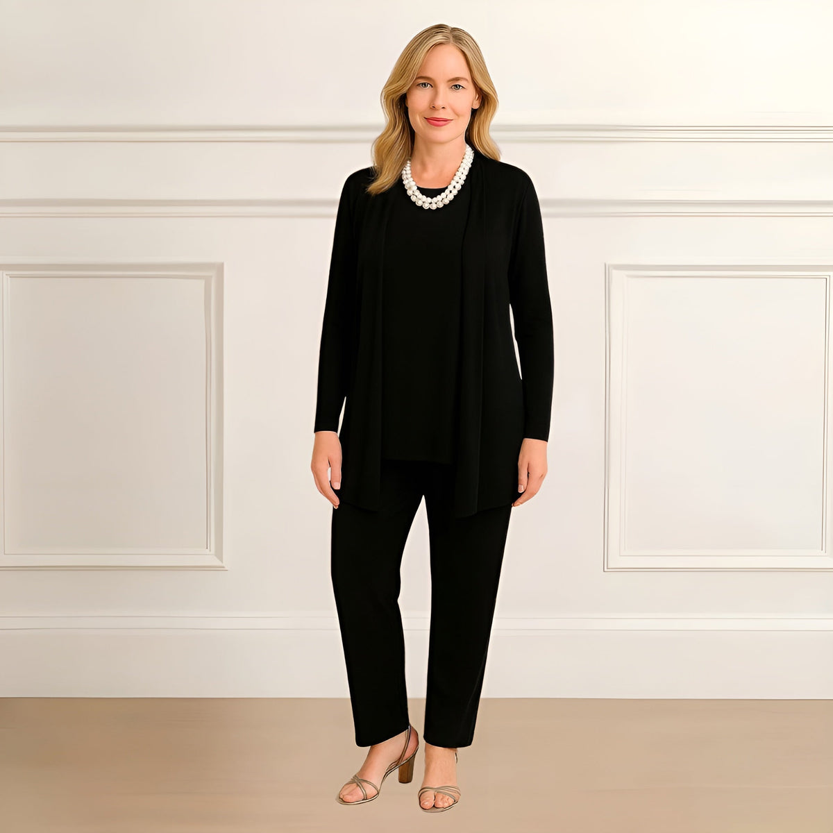 Corina | Conjunto de Cárdigan y Pantalón, Favorecedor