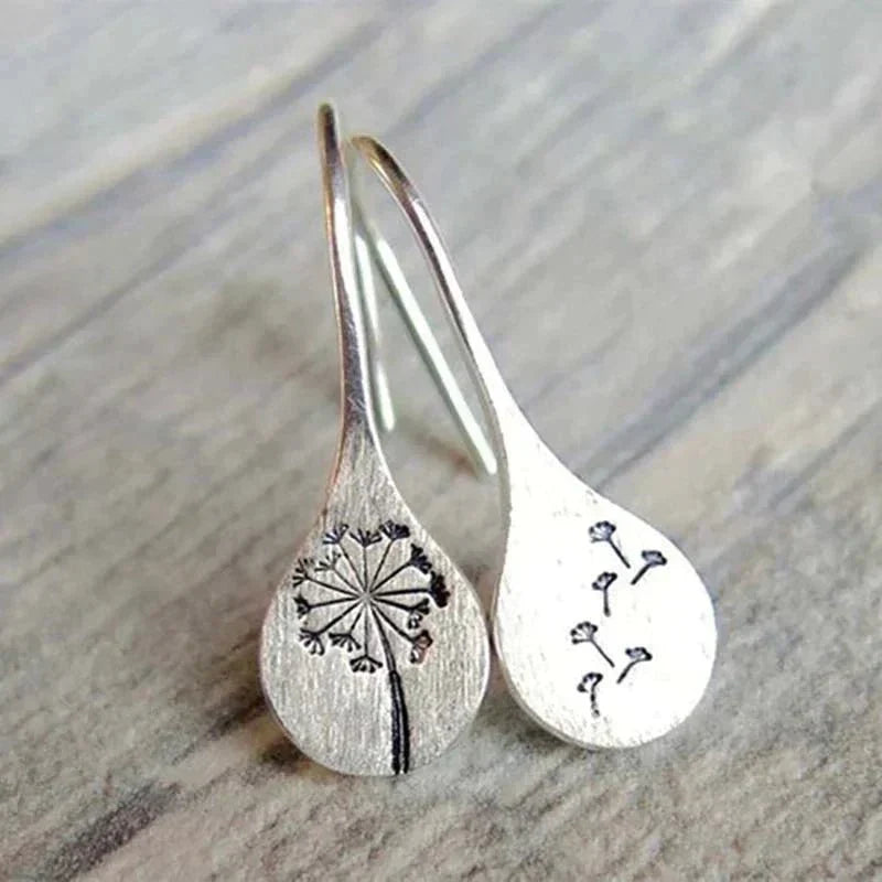 Dandelia | Pendientes de Plata de Ley con Diente de León, Delicados